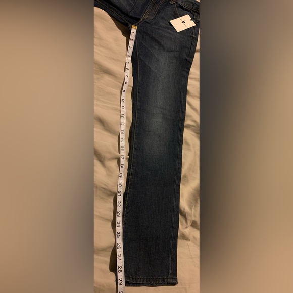 7 for all Mankind Dark Wash Slimmy Bootcut Jeans size 28 100% Cotton Y2K 90s - Picture 13 of 13